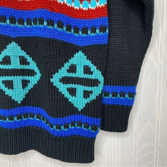 Bramble Lane Multi-Colored Vintage Grandpa Sweater Size Small - Picture 3 of 6